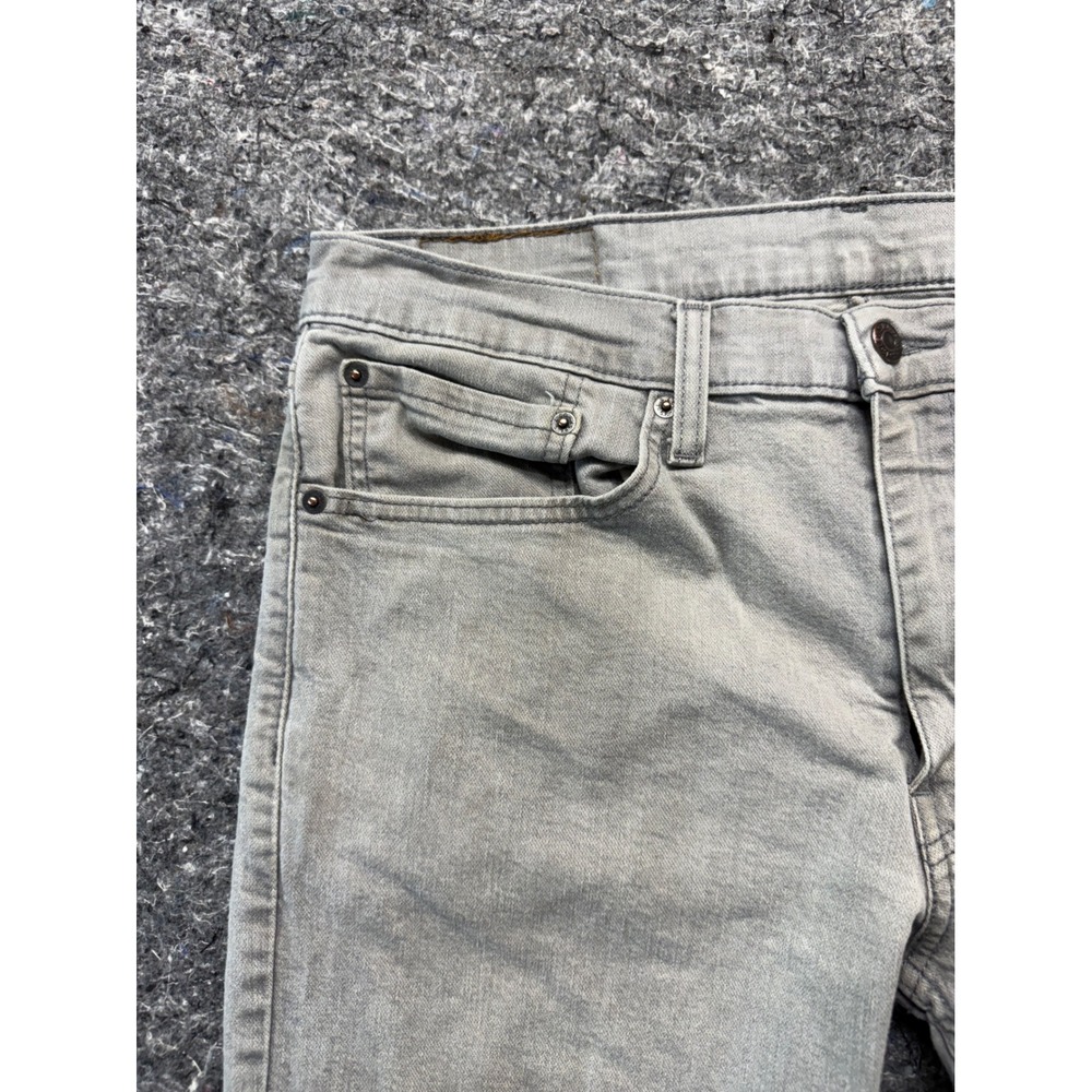 Levis 511 Slim Fit Jeans Mens 34x34 Light Gray Stretch Denim Pants 04511-3440 - Picture 8 of 16